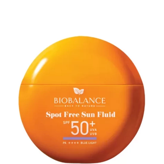BioBalance Spot Free sötét foltok elleni vízálló fényvédő fluid arcra SPF50+ 40ml