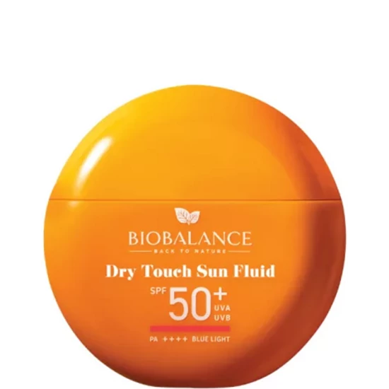 BioBalance Dry Touch faggyútermelést szabályozó vízálló fényvédő fluid arcra SPF50+ 40ml