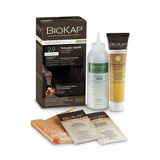 Biokap Nutricolor Rapid Tartós hajfesték Nr 2.9 Dark Chestnut Chocolate 135ml