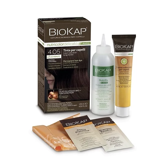 Biokap Nutricolor Rapid Tartós hajfesték Nr 4.05 Chocolate Chestnut 135ml