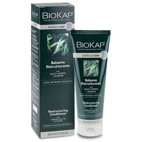 Biokap Bellezza Bio Helyreállító hajkondicionáló zöld dióval és zabbal 125ml