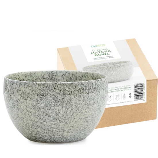 Biotona Bio Matcha - Kézműves Kerámia teáscsésze - zöld-szürke
