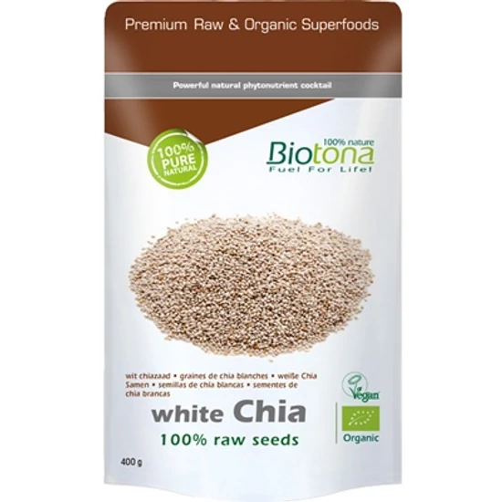 Biotona Superfood - White Chia - 100% bio fehér chia mag - 400g