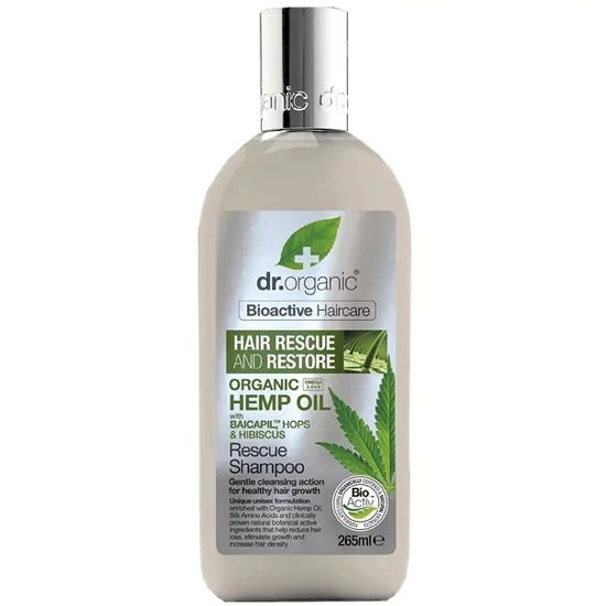 Dr. Organic Hajserkentő sampon hajnövekedést támogató Baicapil formulával és bioaktív kendermagolajjal 265ml