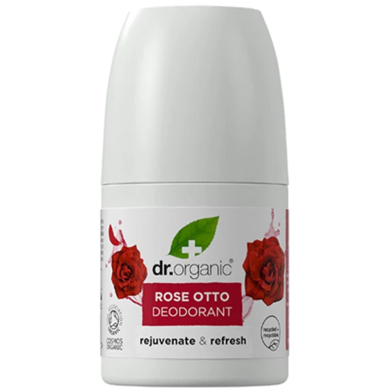 Dr. Organic Alumíniummentes golyós dezodor bioaktív damaszkuszi rózsaolajjal 50ml