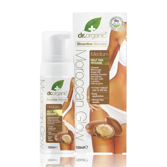 Dr. Organic Moroccan Glow Önbarnító hab - Medium 150ml