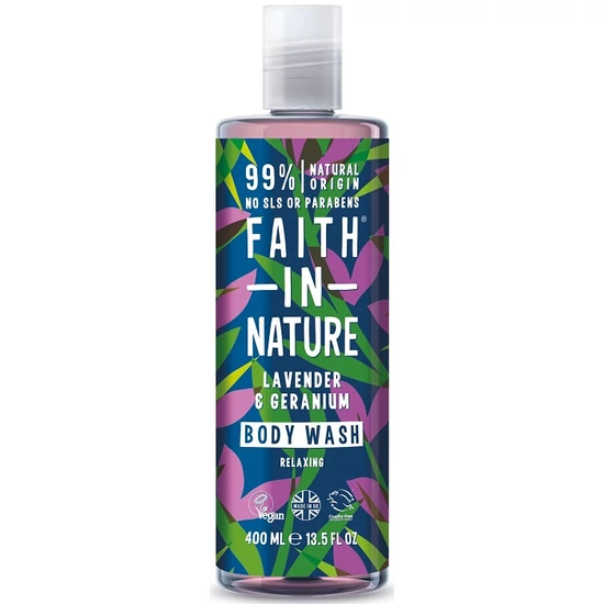 Faith in Nature Levendula és geránium tusfürdő és habfürdő 400ml