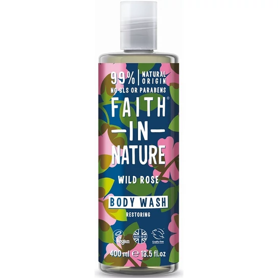 Faith in Nature Vadrózsa tusfürdő és habfürdő 400ml