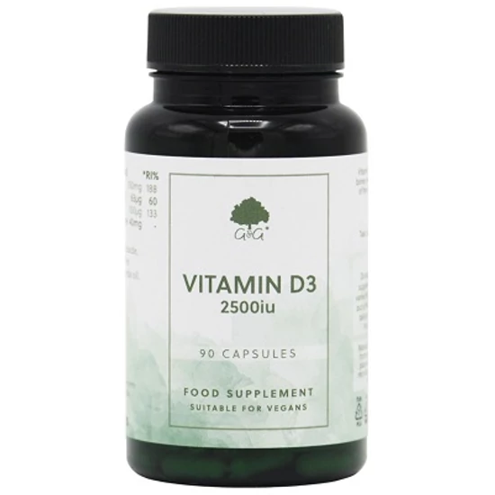 G&amp;G D3-vitamin 2500NE K2-vitaminnal és C-vitaminnal 90 kapszula