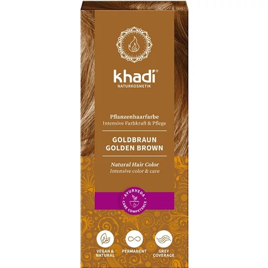 Khadi Növényi hajfesték por - aranybarna 100g
