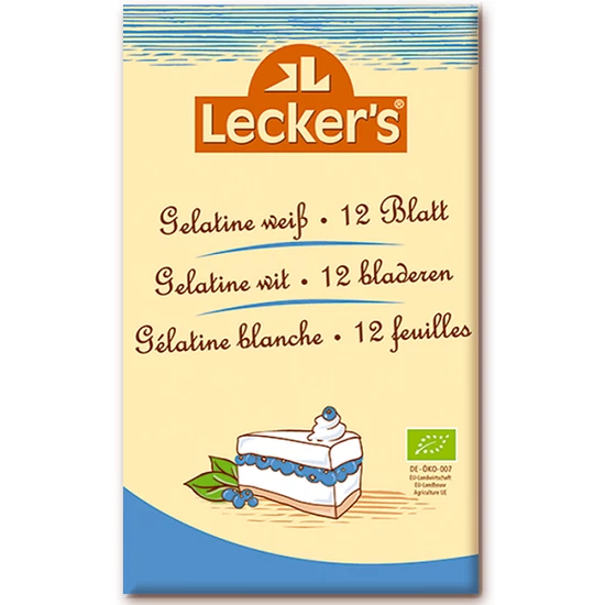 Lecker's Bio Zselatinlap - állati eredetű (12 lap) 20g