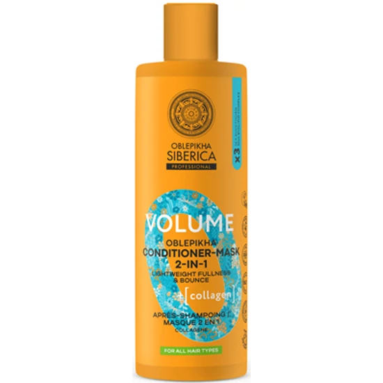 Natura Siberica Oblepikha Homoktövis 2 az 1-ben Volumennövelő kondicionáló és maszk 400ml