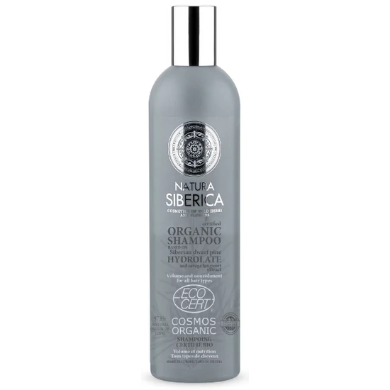 Natura Siberica Virágvízalapú dúsító és tápláló bio sampon 400ml
