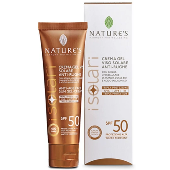 Nature's I Solari Anti-aging napvédő gélkrém arcra SPF50 50ml