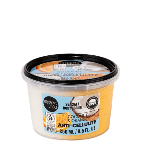 Organic Shop Testradír - "Anti-Cellulite" - tengeri sós kókusz és narancs 250ml