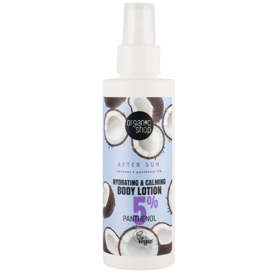 Organic Shop Napozás utáni testápoló kókusszal és 5% pantenollal 150ml