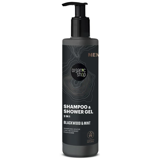 Organic Shop Men 2 in 1 sampon és tusfürdő tölgyfakéreg - menta 280ml