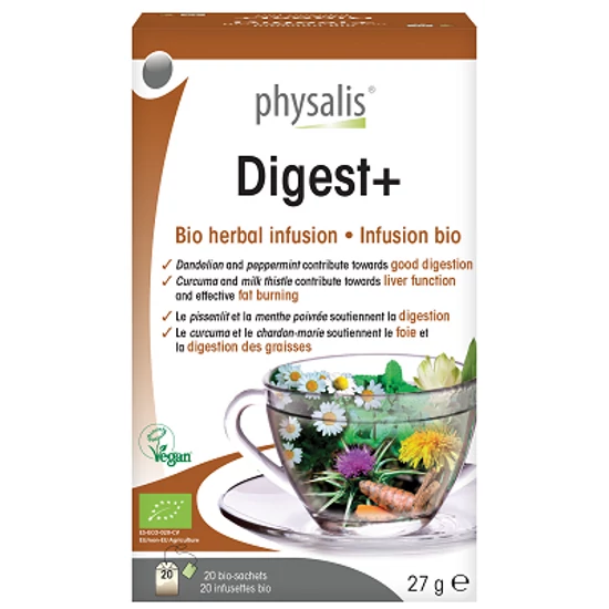 Physalis Bio gyógynövényes tea - Detox+ - Méregtelenítő, 20 filter x 1,35g (27g)