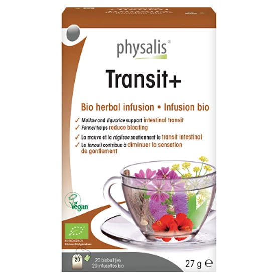 Physalis Bio Herbal Infusion - Transit+ - Egészséges bélműködés tea, 20 filter x 1,35g (27g)