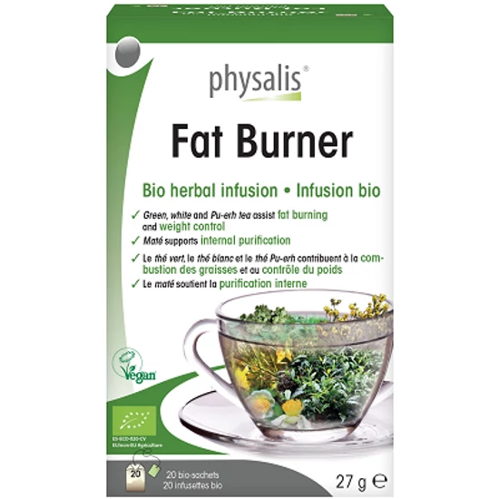 Physalis Bio Herbal Infusion - Fat Burner - Zsírégető tea, 20 filter x 1,35g (27g)