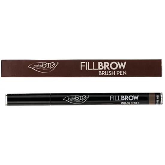 PuroBIO FILLBROW Szemöldök-kiemelő ecsettoll - 03 sötétbarna 0,7ml