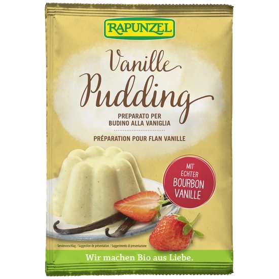 Rapunzel Pudingpor vaníliás - bio, gluténmentes, vegán 40g
