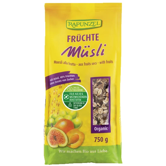 Rapunzel Bio Gyümölcsös müzli - bio, vegán 750g
