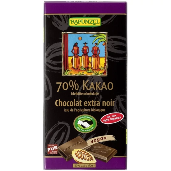 Rapunzel Bio Keserűcsokoládé (70%) 80g