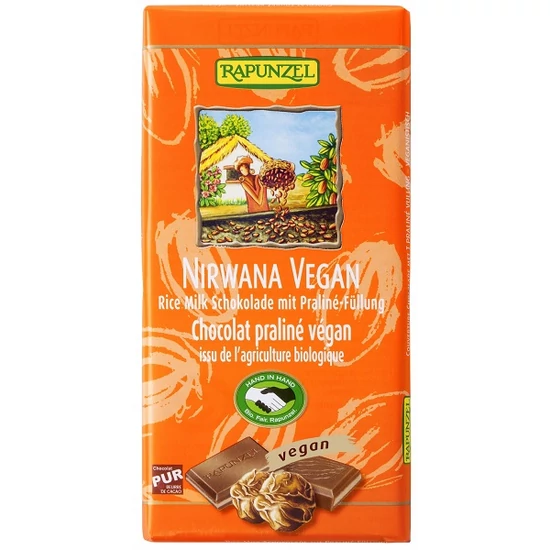 Rapunzel Bio NIRWANA csokoládé rizstejjel és trüffeltöltelékkel (40%) 100g