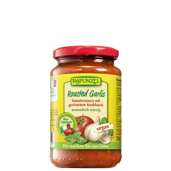 Rapunzel Paradicsomszósz pirított fokhagymával - bio, gluténmentes, vegán 350g