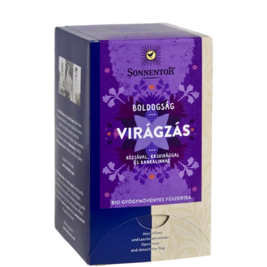 Sonnentor Bio Boldogság - Virágzás - herbál teakeverék, 18 filter x 1,5g (27g)
