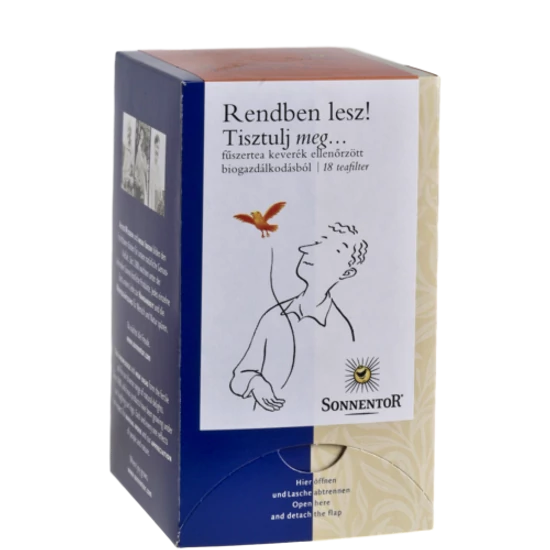 Sonnentor Rendben lesz - Tisztulj meg - Bio herbál teakeverék, filteres 18 filter x 1,5g (27g)