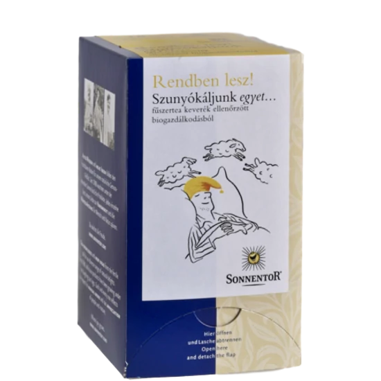 Sonnentor Rendben lesz - Szunyókáljunk egyet! - Bio herbál teakeverék, filteres 18 filter x 1,5g (27g)