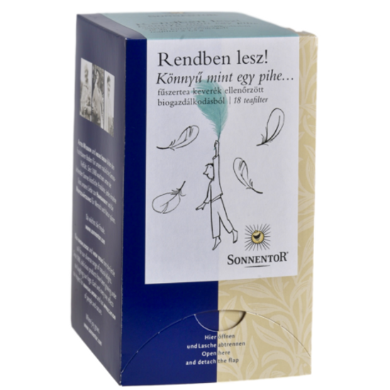 Sonnentor Rendben lesz - Ha krákogsz - Bio herbál teakeverék, filteres 18 filter x 1,5g (27g)