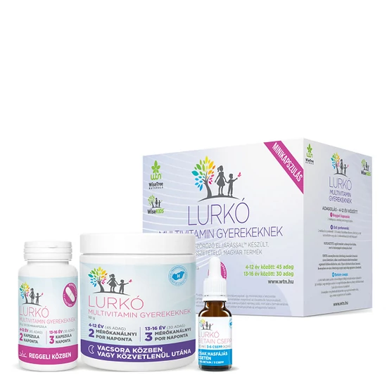 WTN WiseTreeNaturals Lurkó Multivitamin Gyerekeknek minikapszulás