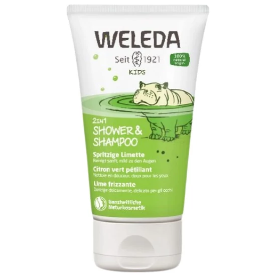 Weleda KIDS 2 in 1 Pezsdítő lime tusfürdő és sampon 150ml