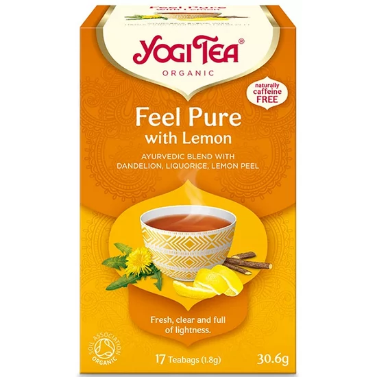 Yogi Tea Méregtelenítő tea citrommal és gyermekláncfűvel, 17 filter x 1.8g (30.6g)