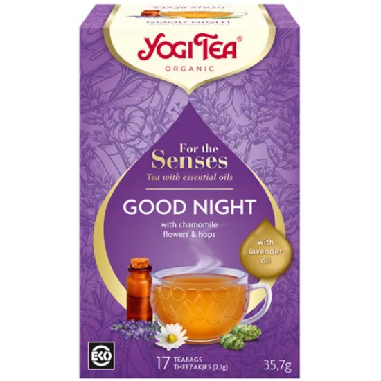 Yogi Tea 'Az érzékeknek' - Jó éjszakát, 17 filter x 2,1g (35,7g)