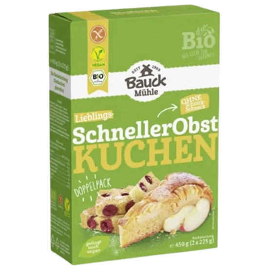 Bauckhof Gyümölcsös sütemény keverék - bio, gluténmentes, vegán 450g