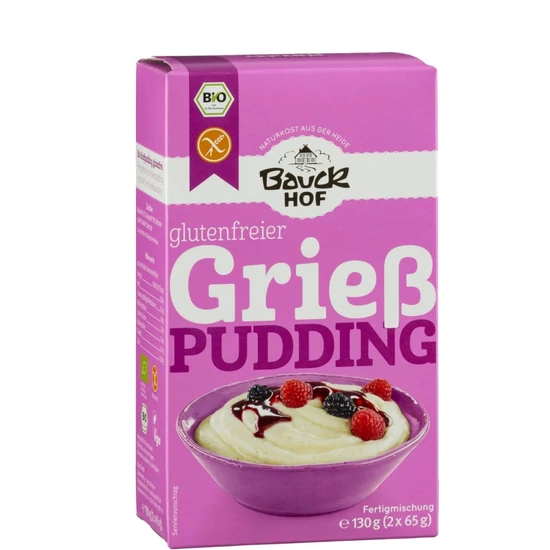 Bauckhof Grízpuding - bio, gluténmentes, vegán 130g