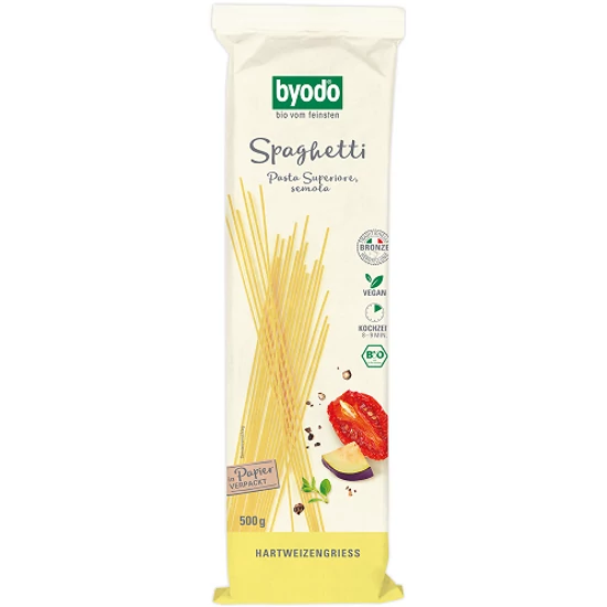 Byodo Spaghetti, semola tészta - bio, vegán 500g