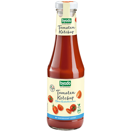 Byodo Cukormentes ketchup Agave-sziruppal édesítve - bio, gluténmentes, vegán 500ml