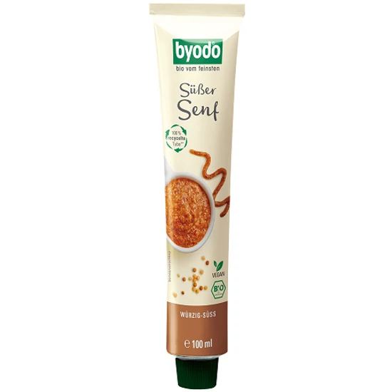 Byodo Édes mustár, tubusos - bio, gluténmentes, vegán 100ml