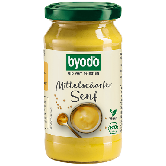 Byodo Enyhén csípős mustár - bio, gluténmentes, vegán 200ml