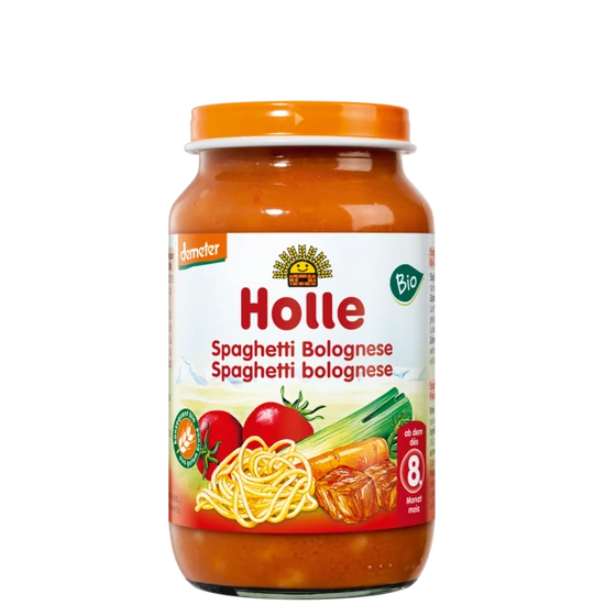 Holle Junior Bolognai Spagetti - üveges bébiétel - bio 220g