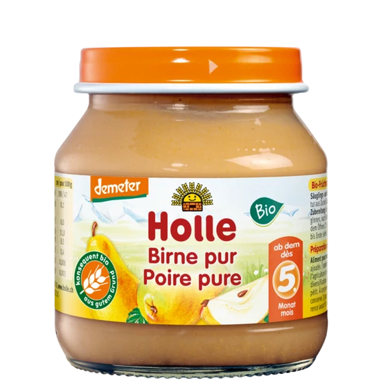 Holle Körte, üveges bébiétel - bio, gluténmentes 125g
