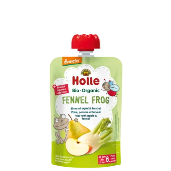 Holle Tasak - Fennel Frog - körte alma édesköményel - bio demeter, gluténmentes 100g