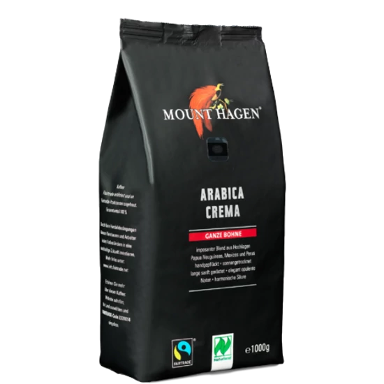 Mount Hagen Pörkölt kávé, szemes - bio, fair trade 1000g