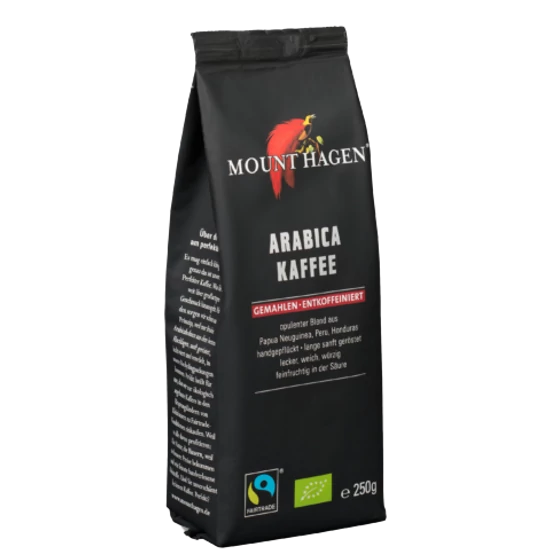 Mount Hagen Koffeinmentes arabica kávé, őrölt - bio, fair trade 250g