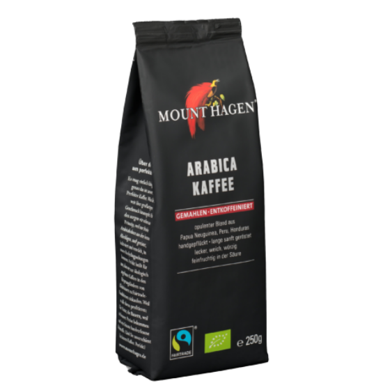 Mount Hagen Koffeinmentes arabica kávé, őrölt - bio, fair trade 250g